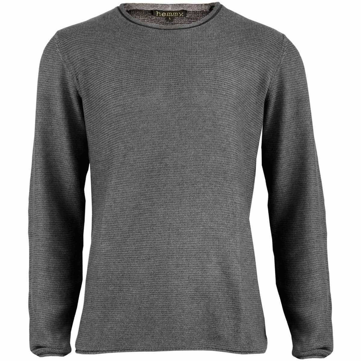 hemmy Fashion Strickpullover Pulli Sweater Rundhals mit Grobstrick, versch. Größen und Farben