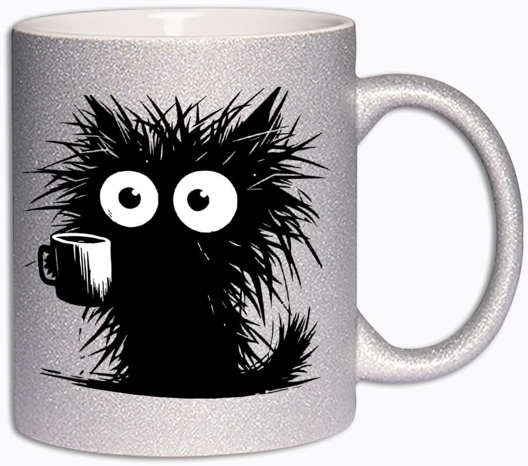 Hustling Sharks Tasse Hustling Sharks® Farbige glitzer-Tassen - Ich brauch Kaffe! II, 330 ml