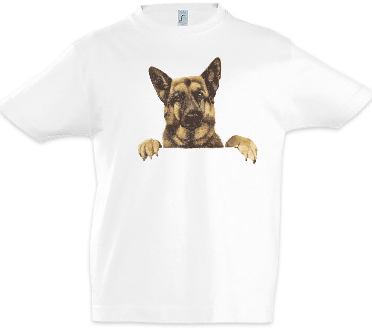 Print-Shirt German Shepherd Kinder T-Shirt Deutscher Schäferhund Hund Hunde Dog