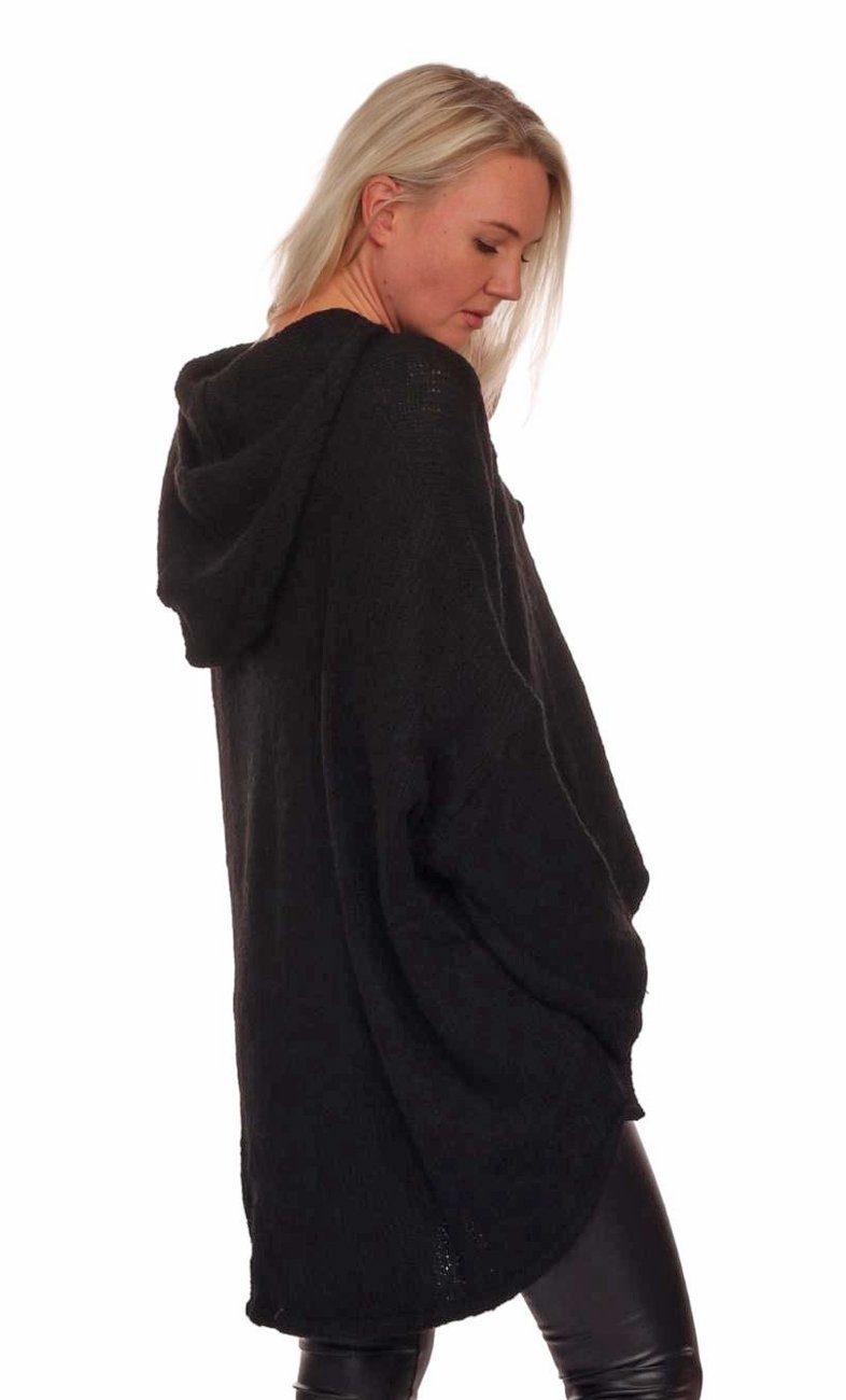 Charis Moda Hoodie Strickpullover asymmetrischer Schnitt günstig online kaufen