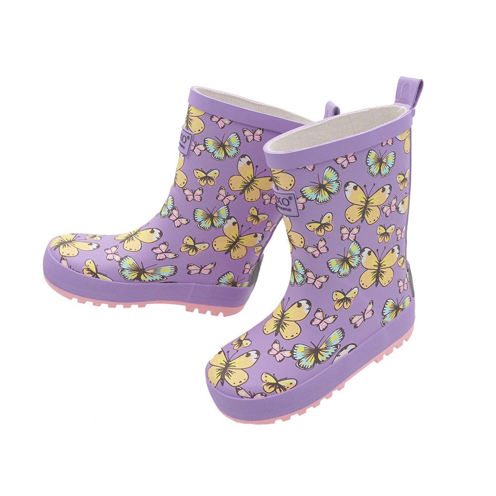 Gummistiefel "Schmetterlinge", Jerseyfutter, Alloverprint, Reflex 3M Gummistiefel