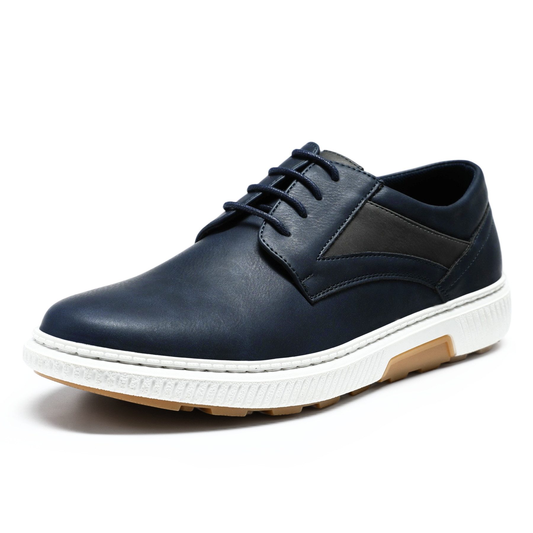Allthemen Schnürschuh Herren Schnür-Halbschuhe im Kontrastlook Casual Freizeitsneaker