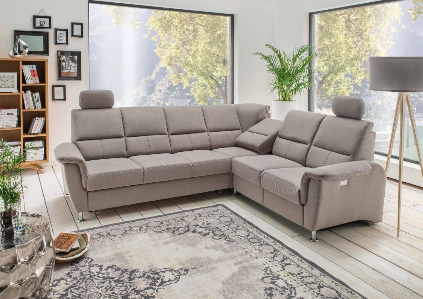 Myhomelando Ecksofa Paris, mit elektronischer Relaxfunktion, Schlaffunktion, USB Anschluß