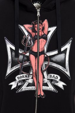 KingKerosin Kapuzensweatjacke Born Bad mit Front Print »Born Bad«