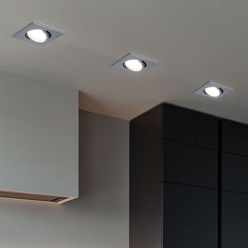 etc-shop LED Einbaustrahler, LED-Leuchtmittel fest verbaut, Warmweiß, 6x LED Einbau Decken Strahler Schlaf Gäste Zimmer Spot Lampen