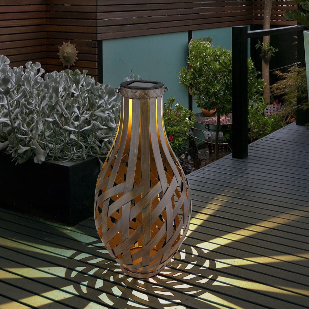 Garten für Warmweiß, Solarlaterne Solarleuchte, LED etc-shop Außen verbaut, Solarbeleuchtung fest Balkon LED-Leuchtmittel