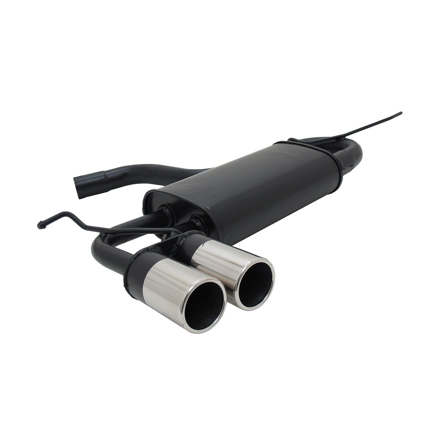 OMAC Auspuff-Flexrohr Novus Sportauspuff für Audi A3 / VW Golf 5 / VW Golf 6 Scirocco 2x76mm, (1-tlg), Leicht austauschbar - Doppelter Ausgang