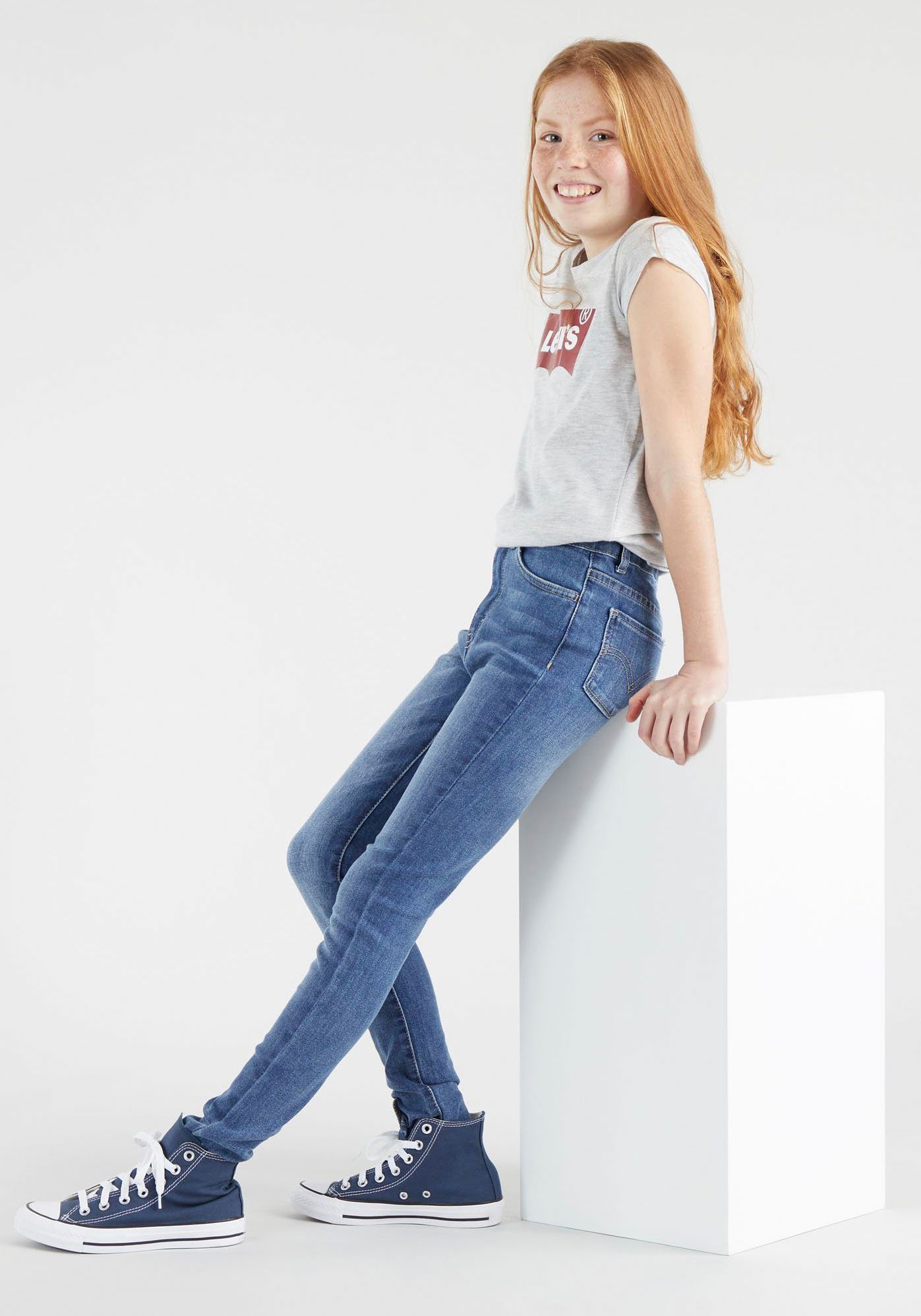 Levi's® mid used SUPER GIRLS HIGH for Kids blue RISE SKINNY 720™ Stretch-Jeans