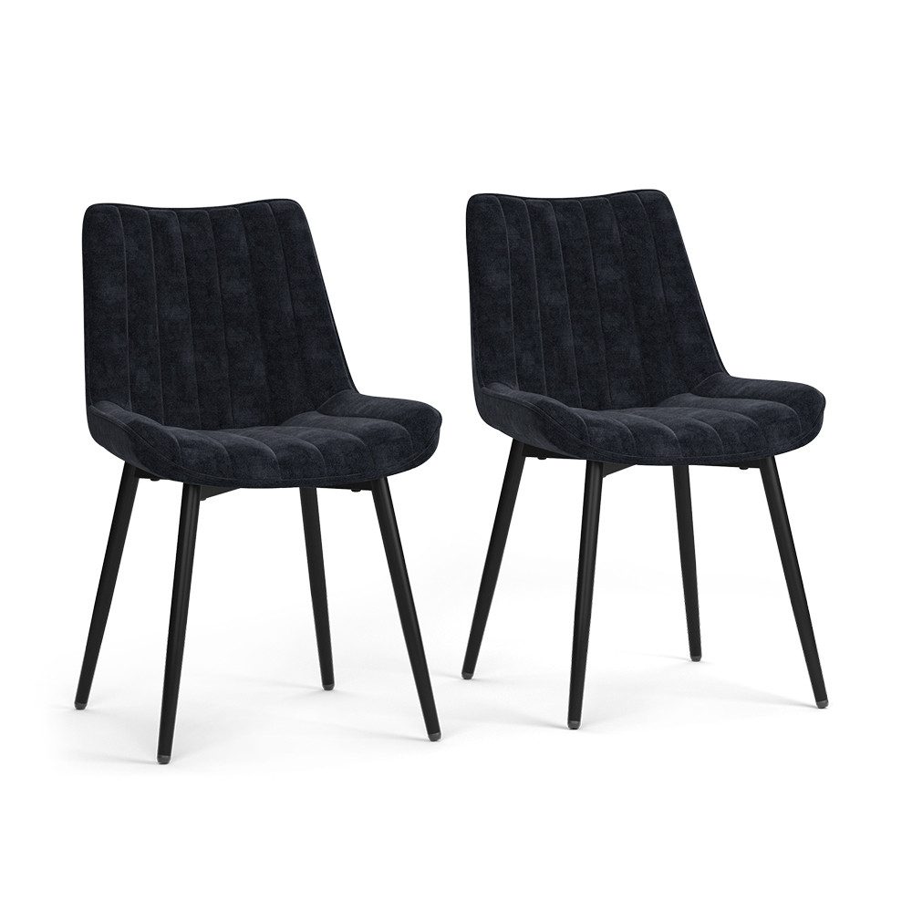 Vicco Esszimmerstuhl Ravlo, Schwarz, 51 x 57 cm 2er Set (2 St)