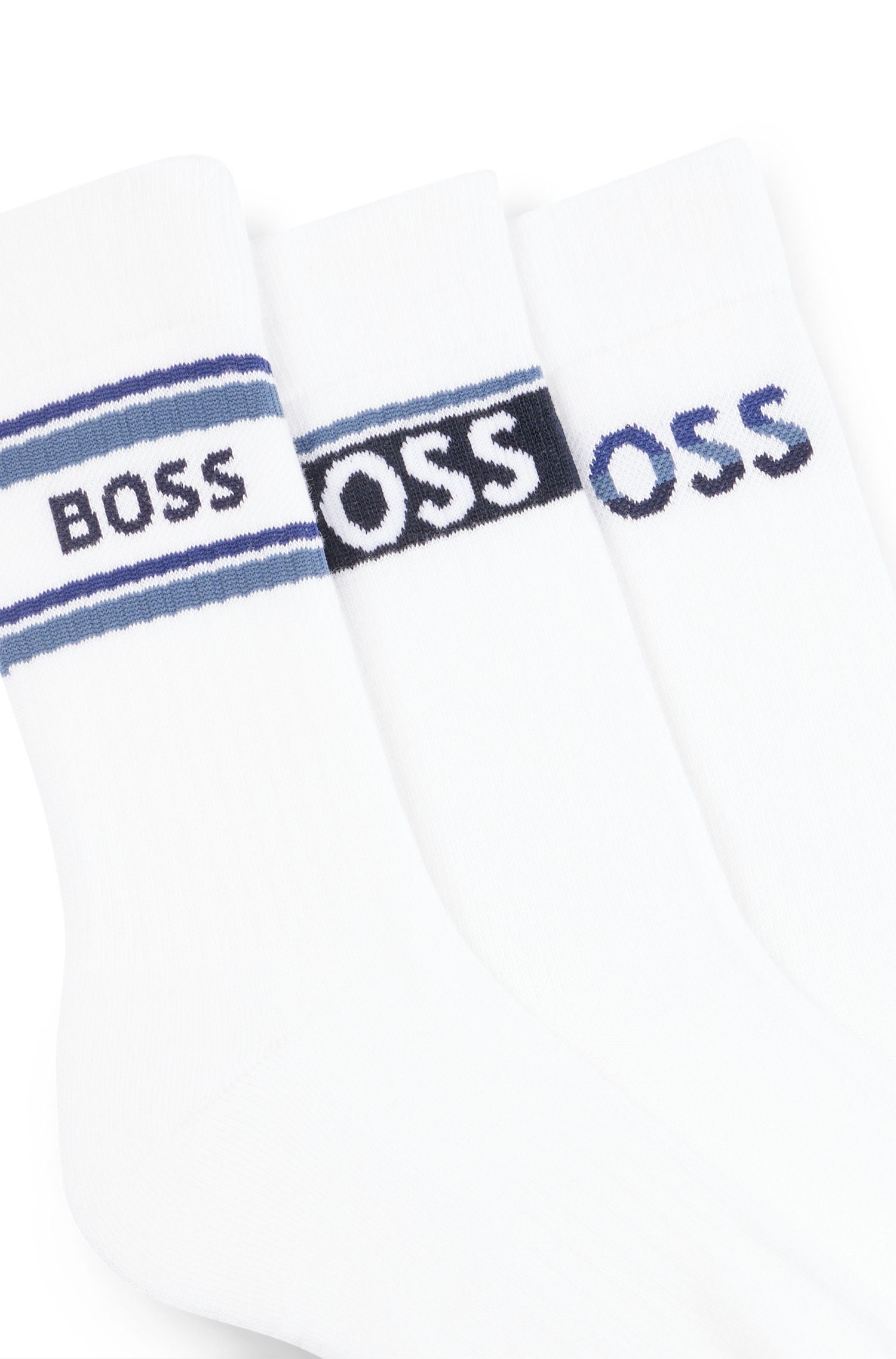 BOSS Socken 3P QS 3er mit Pack) CC (Packung, Giftset Stickerei BOSS 3-Paar
