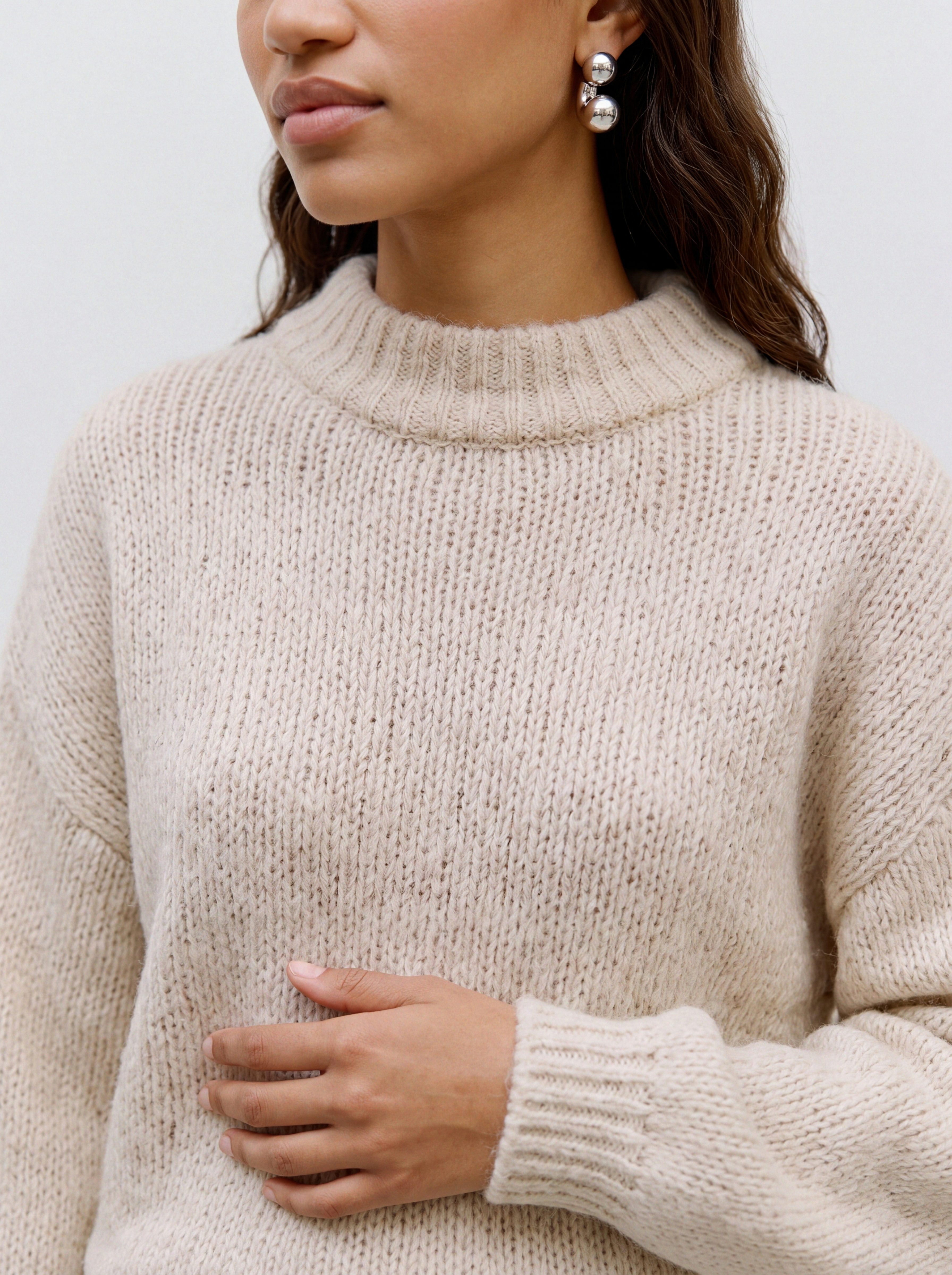 Vero Moda Strickpullover VMMAYBE LS HIGH NECK PULLOVER NOOS Kunstfaser