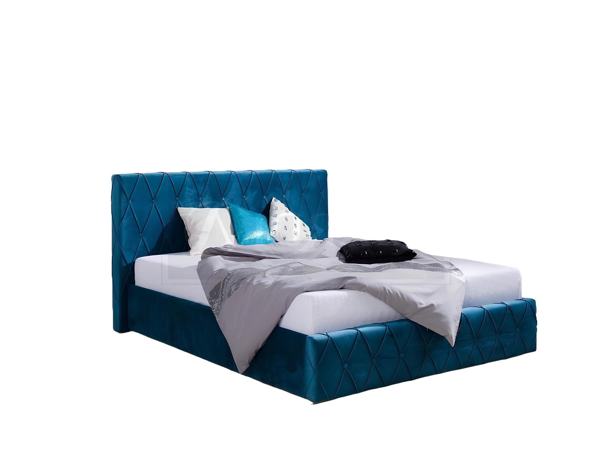 Polsterbett Luxuriöses Doppelbett mit gepolstertem Design für ein Hotelzimmer
