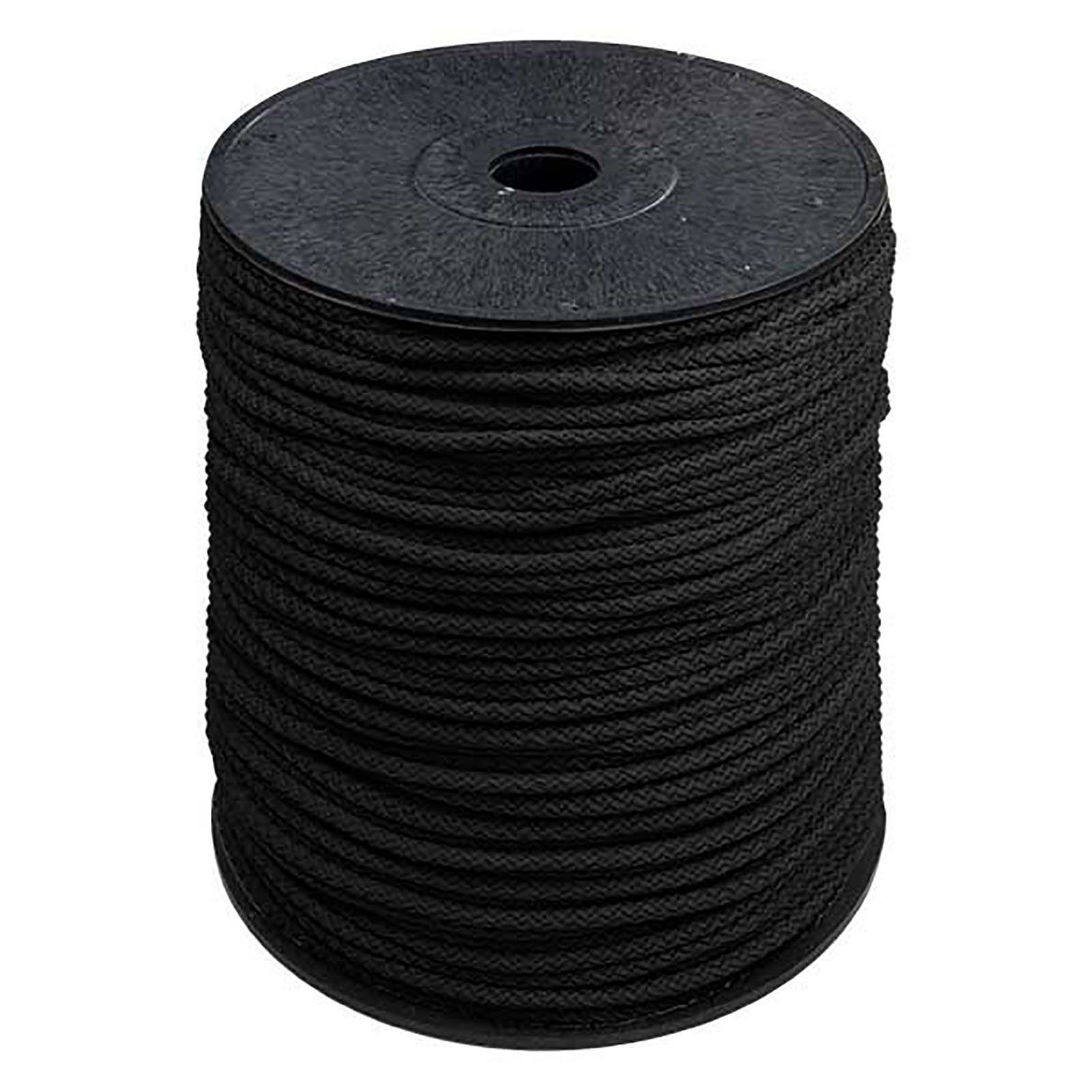 maDDma 200m Polyester-Seil Ø 5,5mm, Farbwahl Seil, schwarz