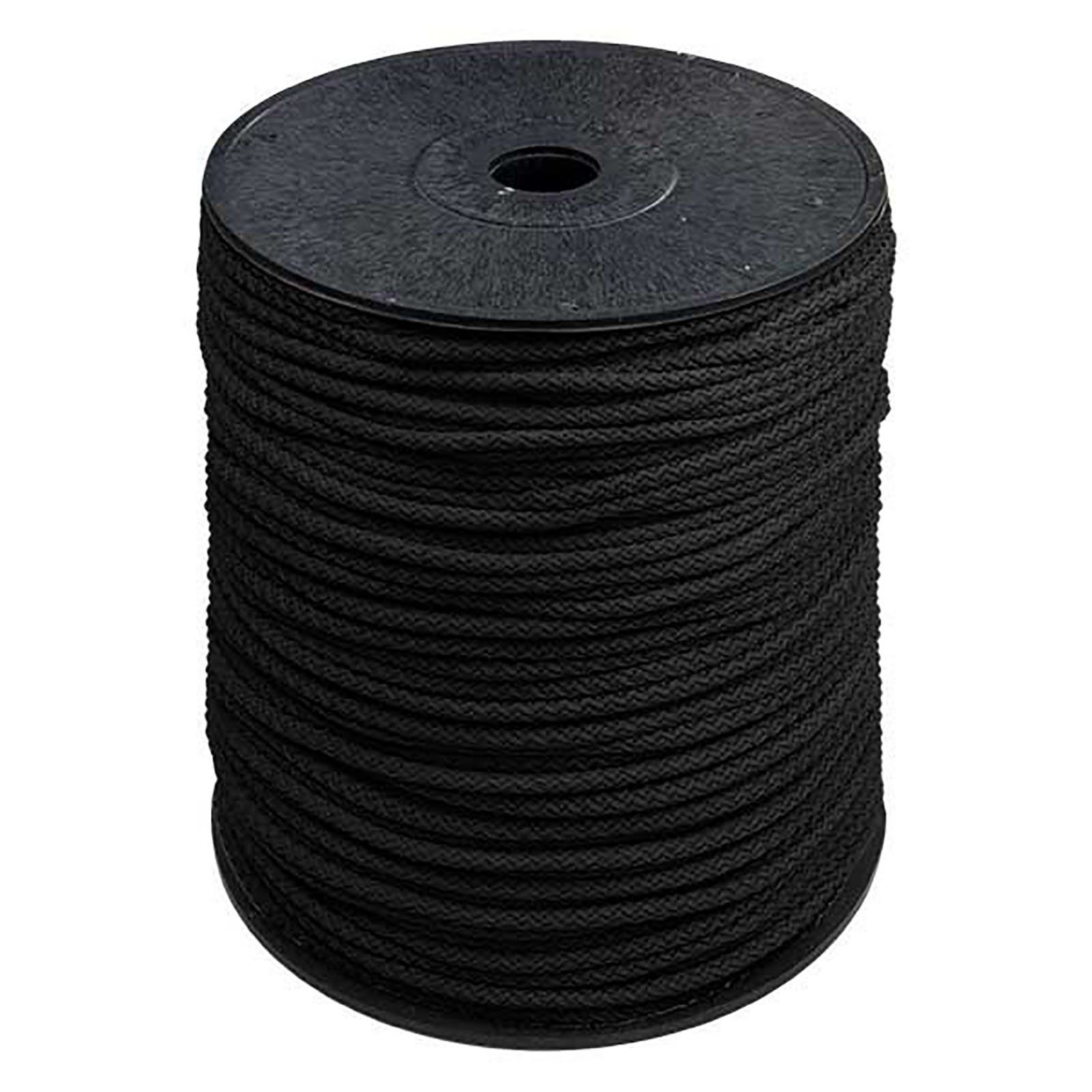maDDma 200m Polyester-Seil Ø 5,5mm, Farbwahl Seil, schwarz
