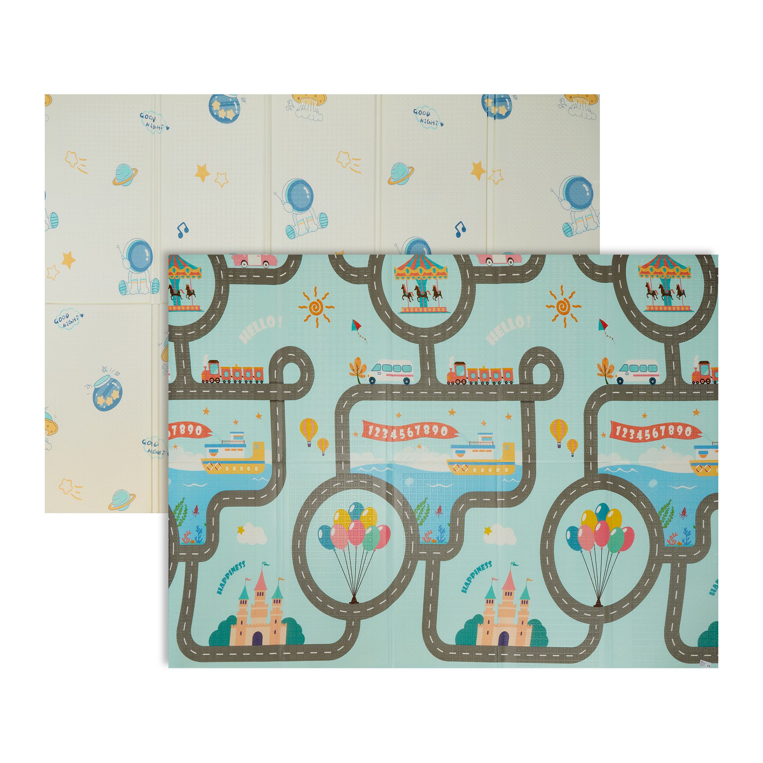 relaxdays Spielmatte Faltbare Spielmatte mit Motiv (1-St), D