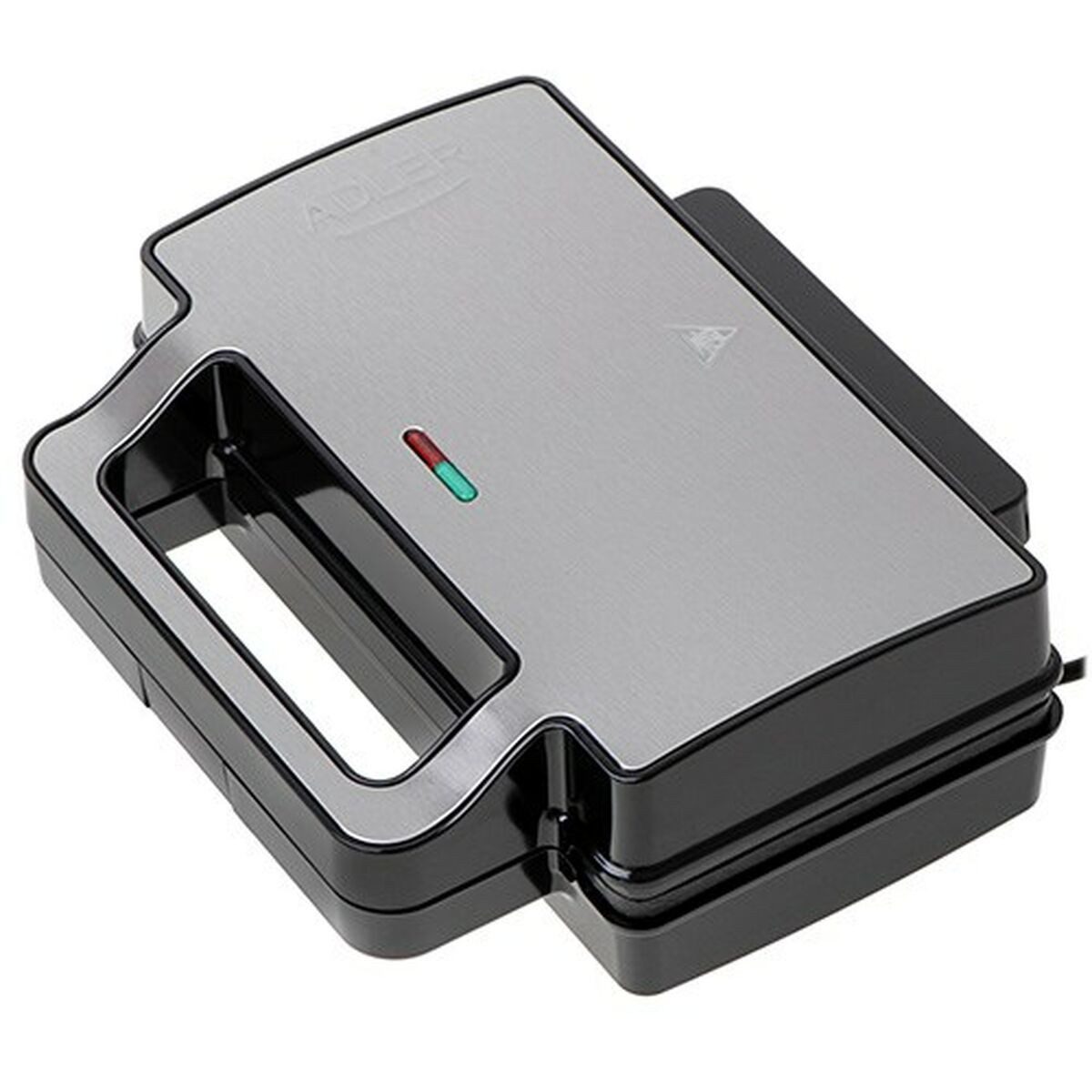 Adler Kontaktgrill Sandwichmaker Adler AD 3073 Schwarz Silberfarben