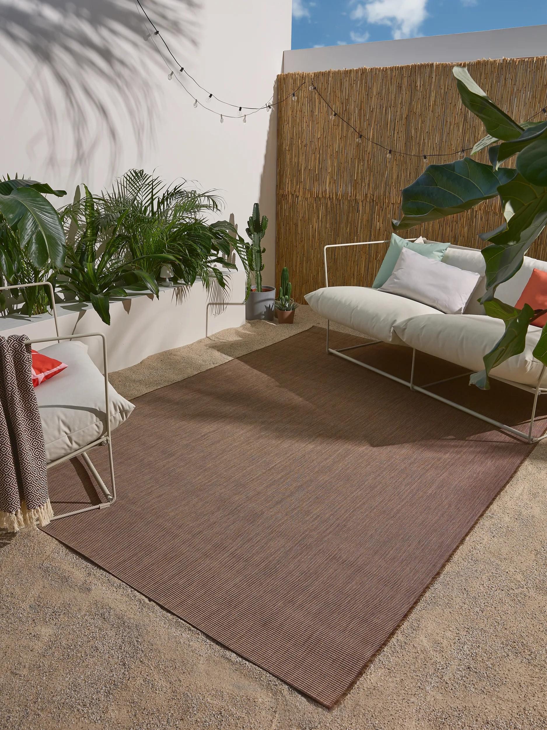 benuta Outdoorteppich Metro, rechteckig, Höhe: 6 mm, In- & Outdoorteppich, Robust für Garten, Terrasse, Balkon, Küche