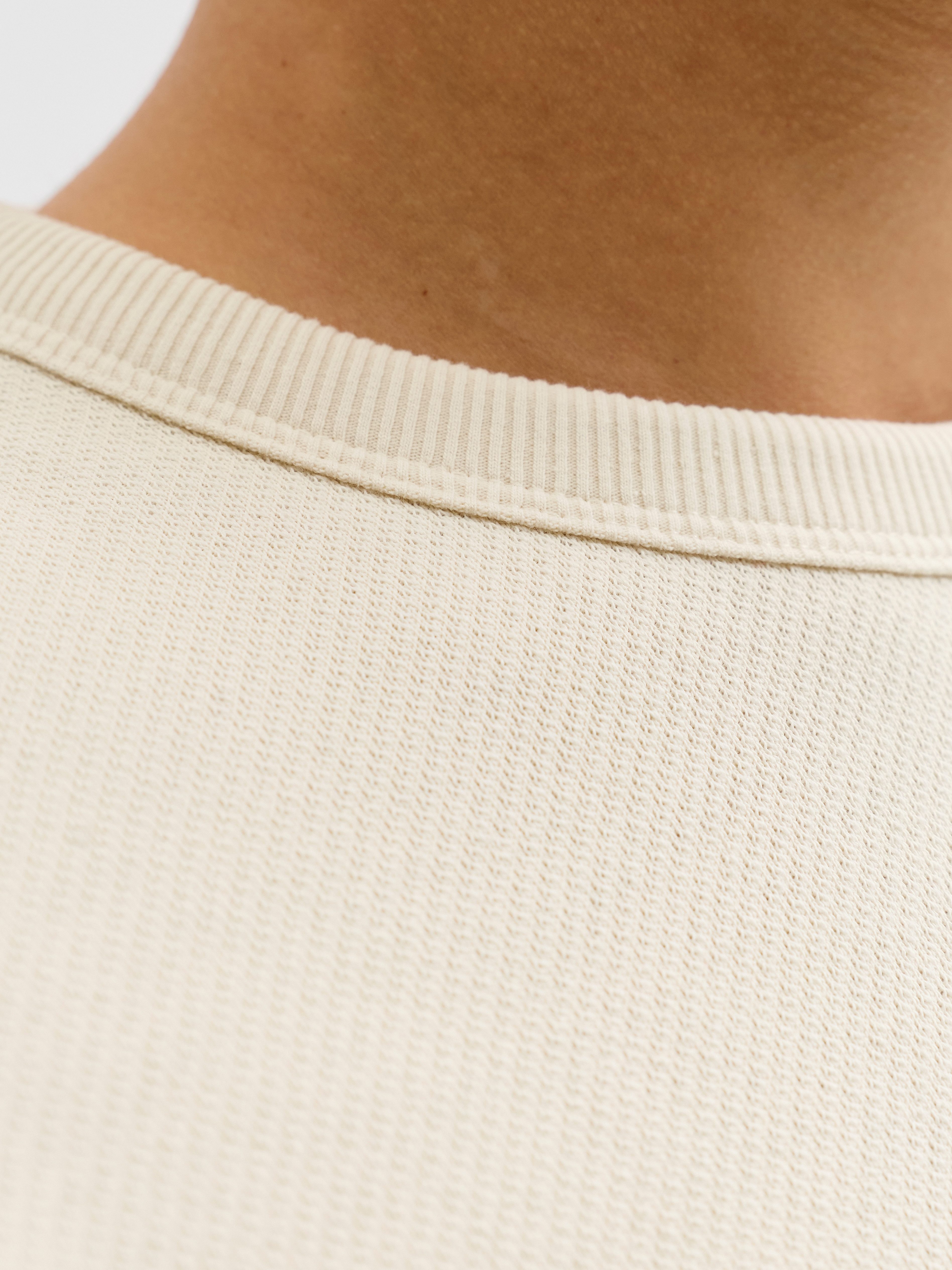 Jack & Jones Sweatshirt JJEDOVER CLASSIC SWEAT CREW NECK SN mit Markenlabel