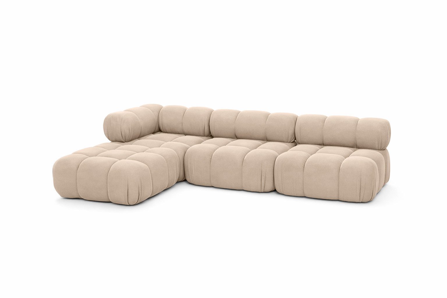 Kaiser Möbel Ecksofa L-form, Wohnlandschaft für Wohnzimmer, Stoff Salvador, Selia, modernes L-Design,weiche, abgerundete Form,Selia-Modulen