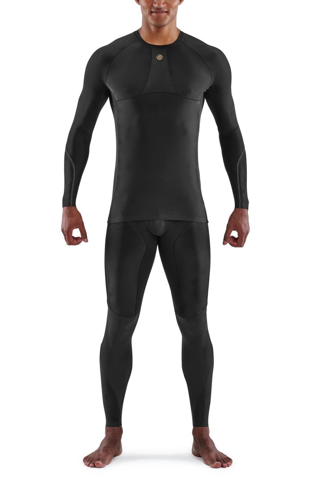 Skins Langarmshirt Funktionsunterwäsche 5-Series (enganliegend) schwarz Herren
