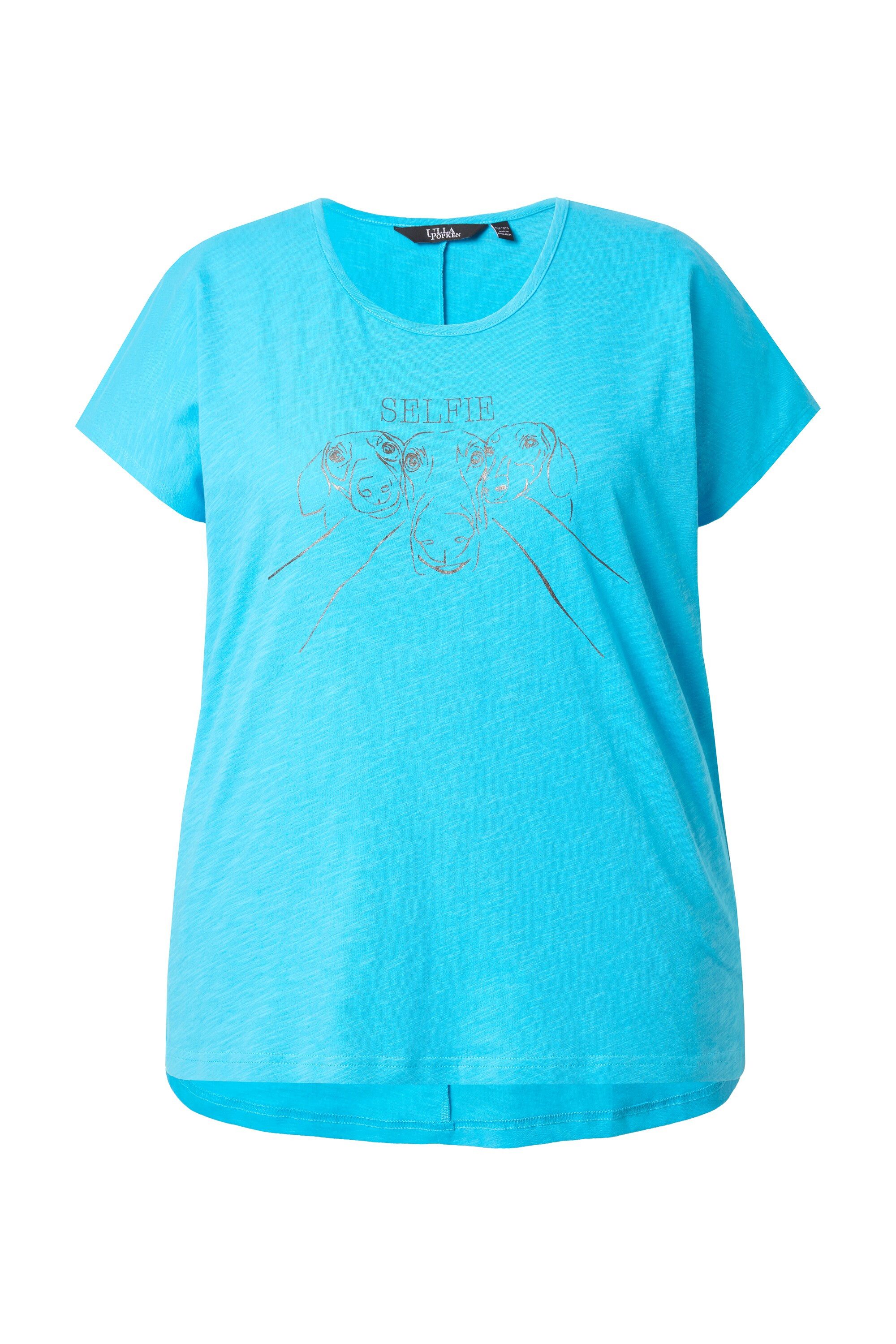 Ulla Popken T-Shirt T-Shirt Metallic-Tiermotiv Oversized günstig online kaufen