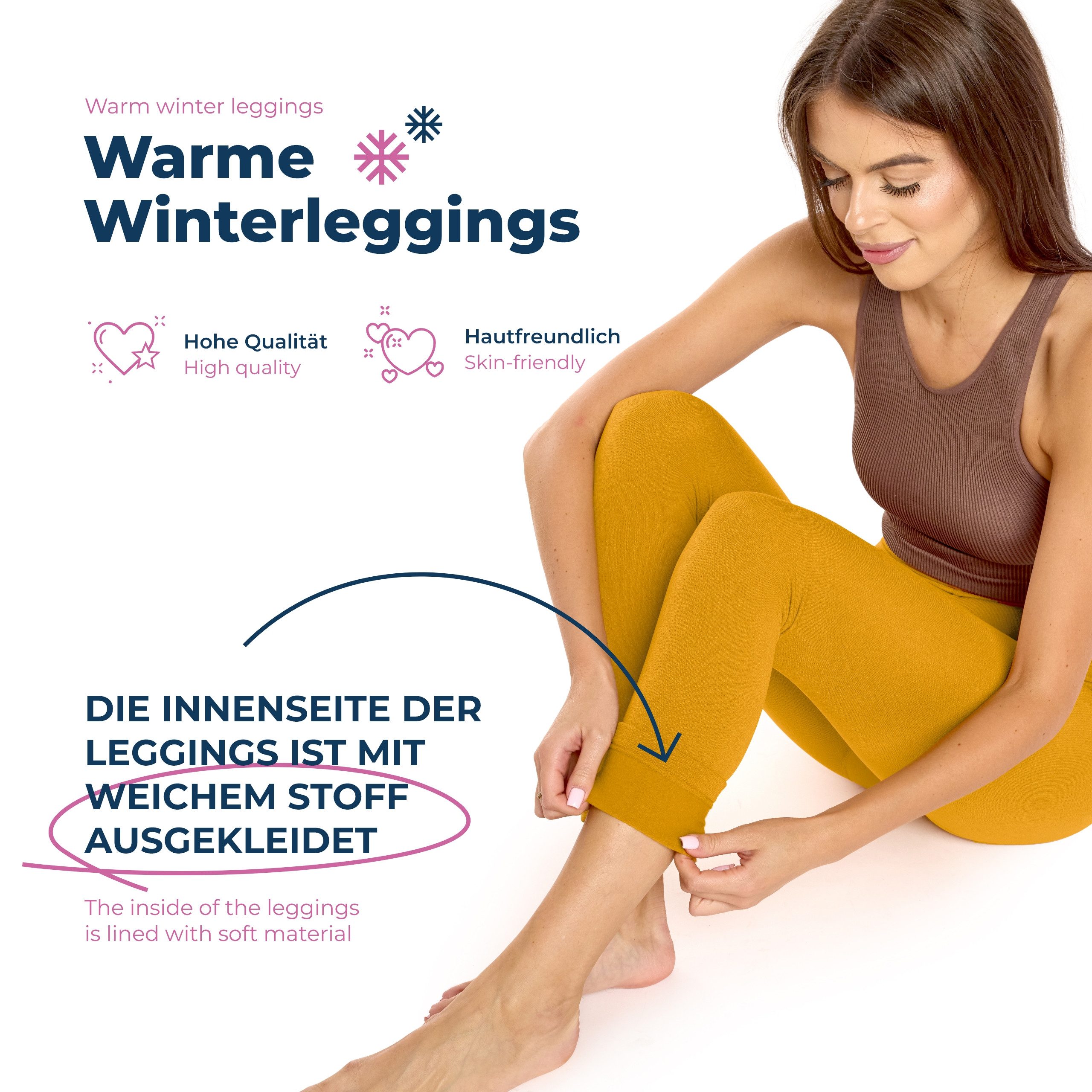 Merry Style Leggings 2er Pack Damen Thermo Leggings Gefütterte Thermoleggings MS-ATX-441 (1-tlg)