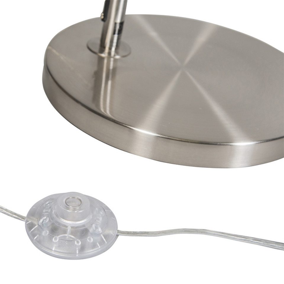 Qazqa Bogenlampe Arc, ohne Leuchtmittel, Warmweiß, QAZQA Bogen­lampe, e27, Weiß, Stahl, Modern
