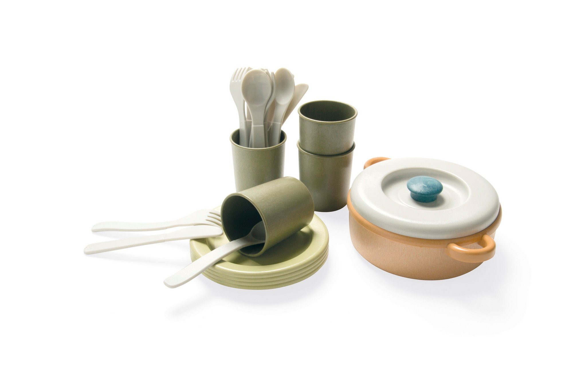 dantoy Spielgeschirr BIO Kinder-Spielzeug Dinner-Set Schmortopf günstig online kaufen