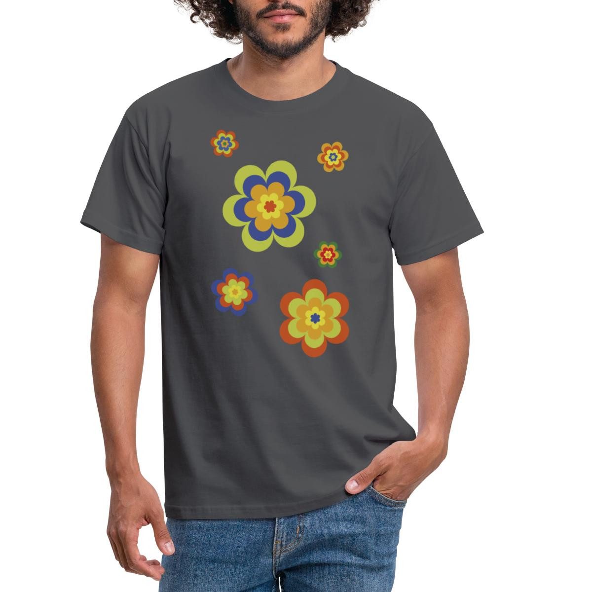 Spreadshirt T-Shirt Hippie Flower Power Blumen günstig online kaufen