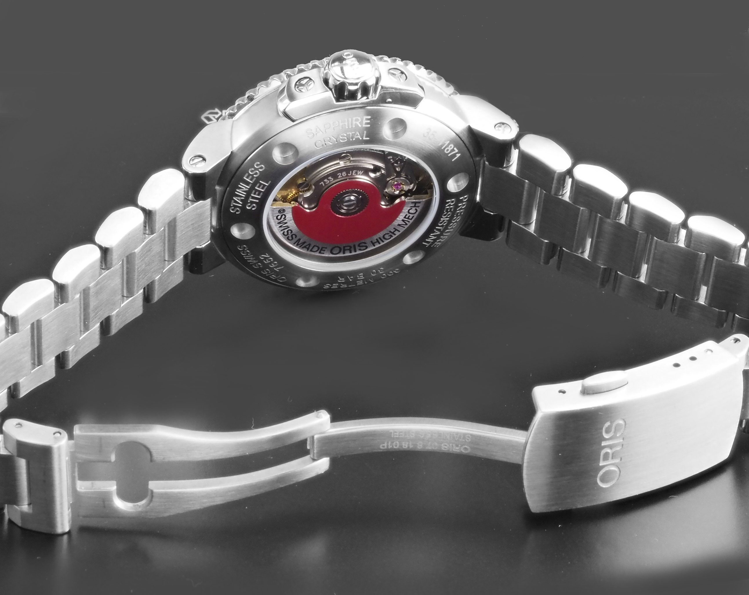 Oris Schweizer Uhr Damen Uhr Automatik 01 733 7652 4154 -07 818 0 1P 36 mm Ø Aquis Date Aquis Date, Keramik Lünette