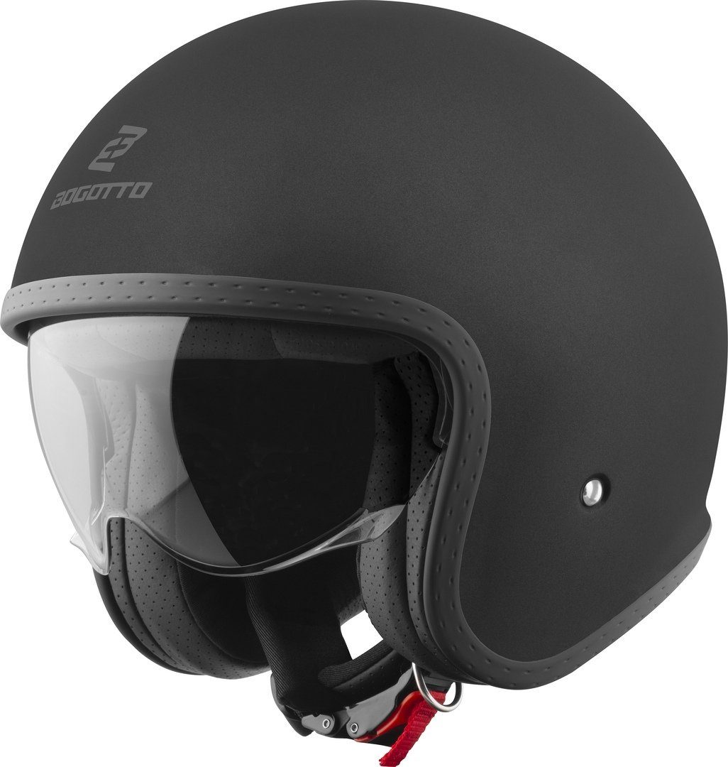 Bogotto Motorradhelm H589 Solid Jethelm, Herausnehmbares Innenfutter,integriertes Sonnenvisier