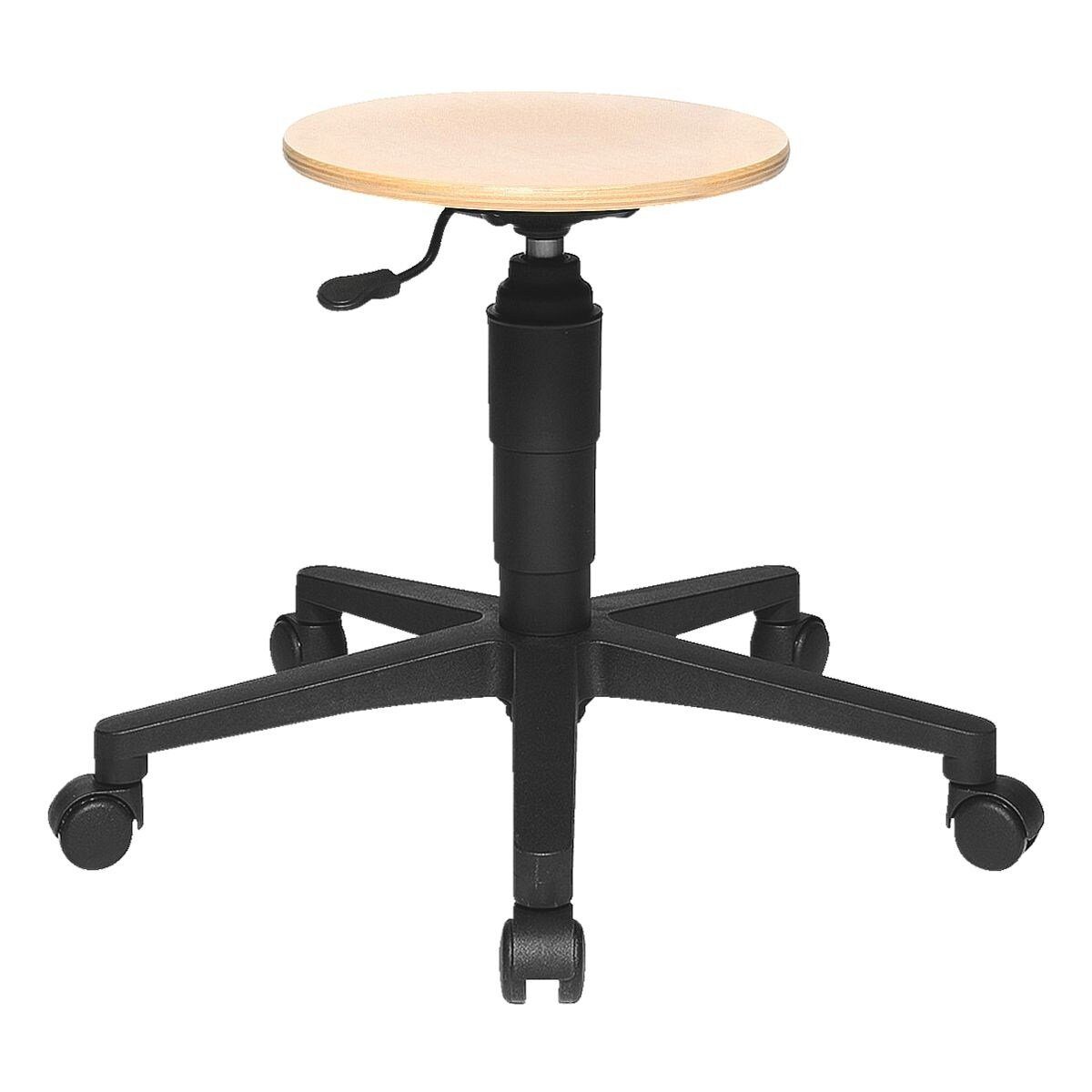 TOPSTAR Вращающийся табурет Tec 60 Holz, naturlackiertes Bucheholz