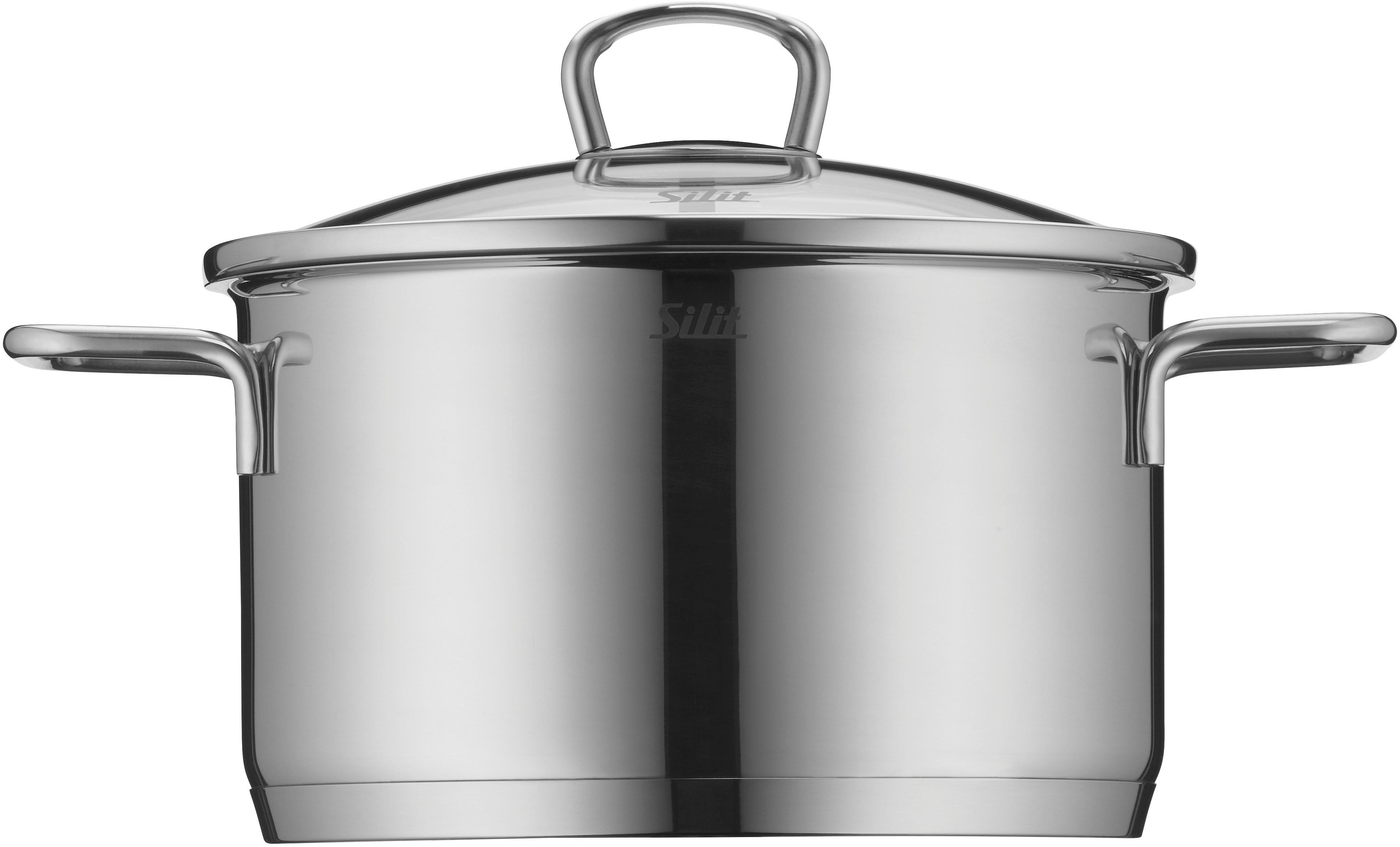 Silit Topf-Set Alicante, Edelstahl 18/10 (Set, 6-tlg), Silitherm-Allerhdboden, poliert, breiter Schüttrand