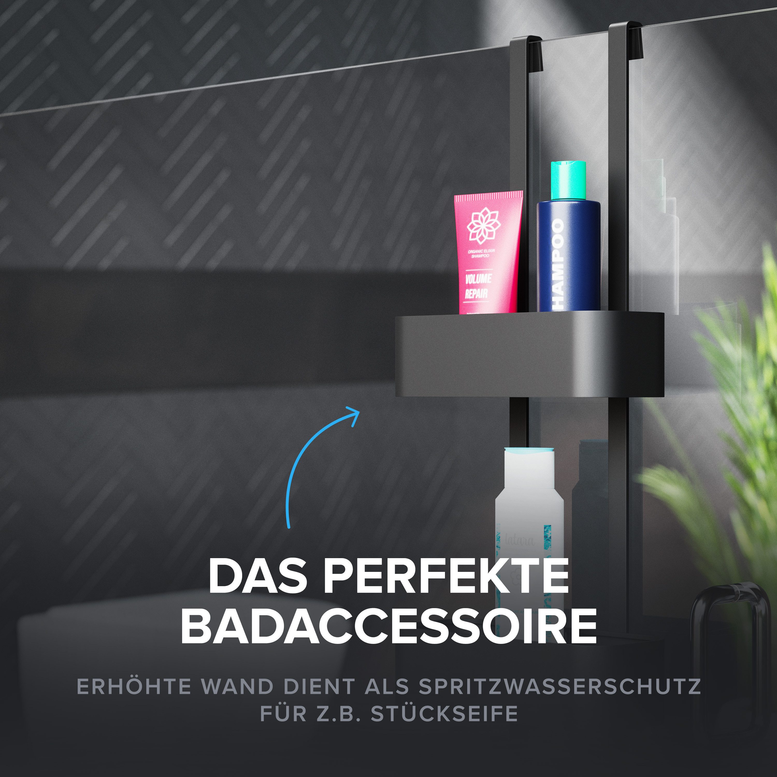 ovimar Duschregal Bleikoya, 1-tlg., aus Edelstahl in Schwarz zur Zum Aufhän günstig online kaufen