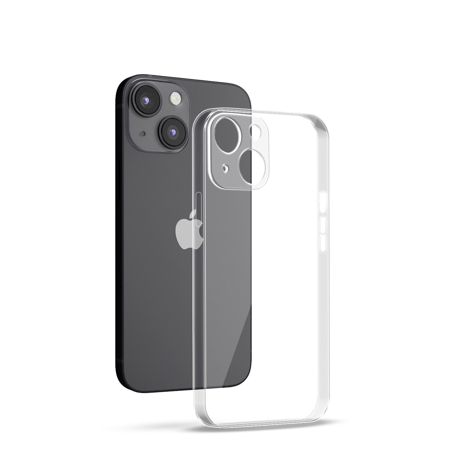 Tec-Expert Handyhülle Handy Hülle Cover für Apple iPhone 13 mini 5,4 Zoll, 5,4, Slim Case Bumper Schutzhülle Transparent