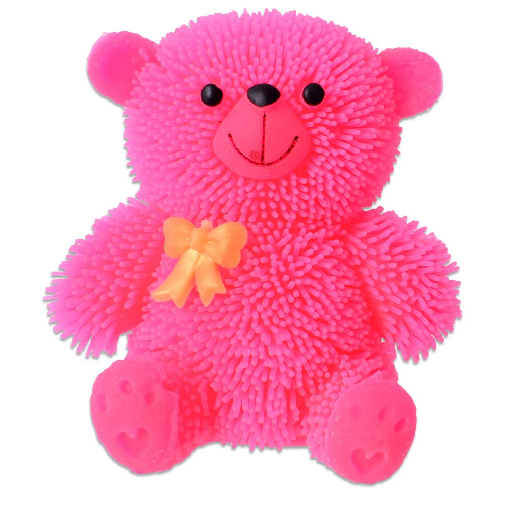 TE-Trend Spielball 6er Set Stressbälle 9 cm leuchtende Bären Squishy Teddybären (6-St., Leuchtet), mit LED