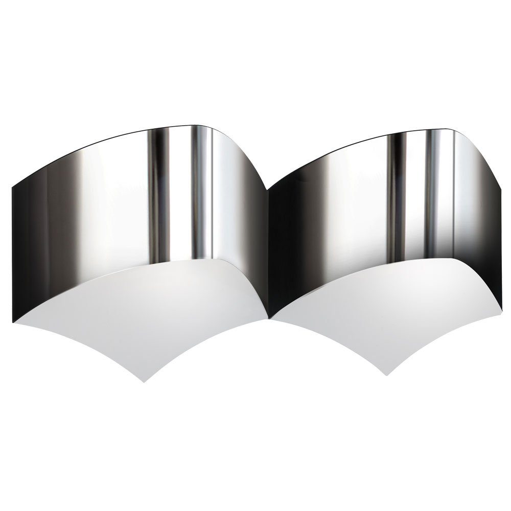 WOFI LED Wandleuchte, Leuchtmittel nicht inklusive, Wandleuchte Wandlampe 2 Flammig G9 Chrom Wohnzimmerleuchte Flur