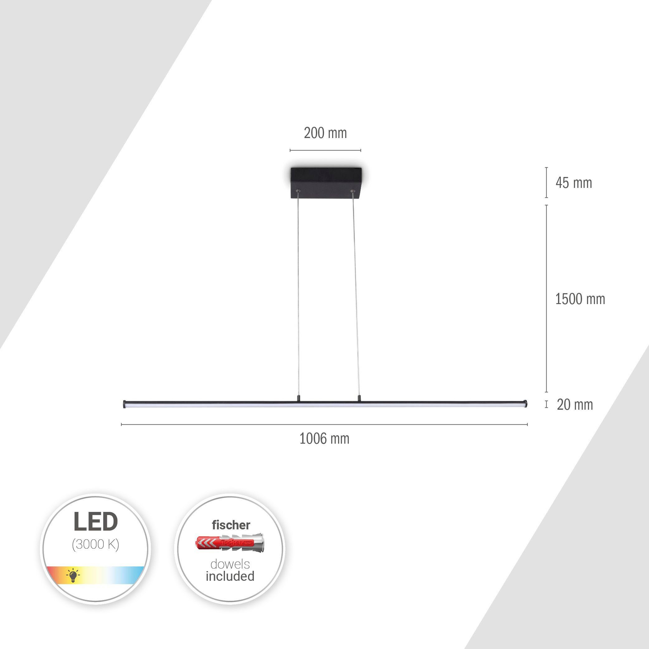 Paco Home Pendelleuchte DEA, LED wechselbar, Warmweiß
