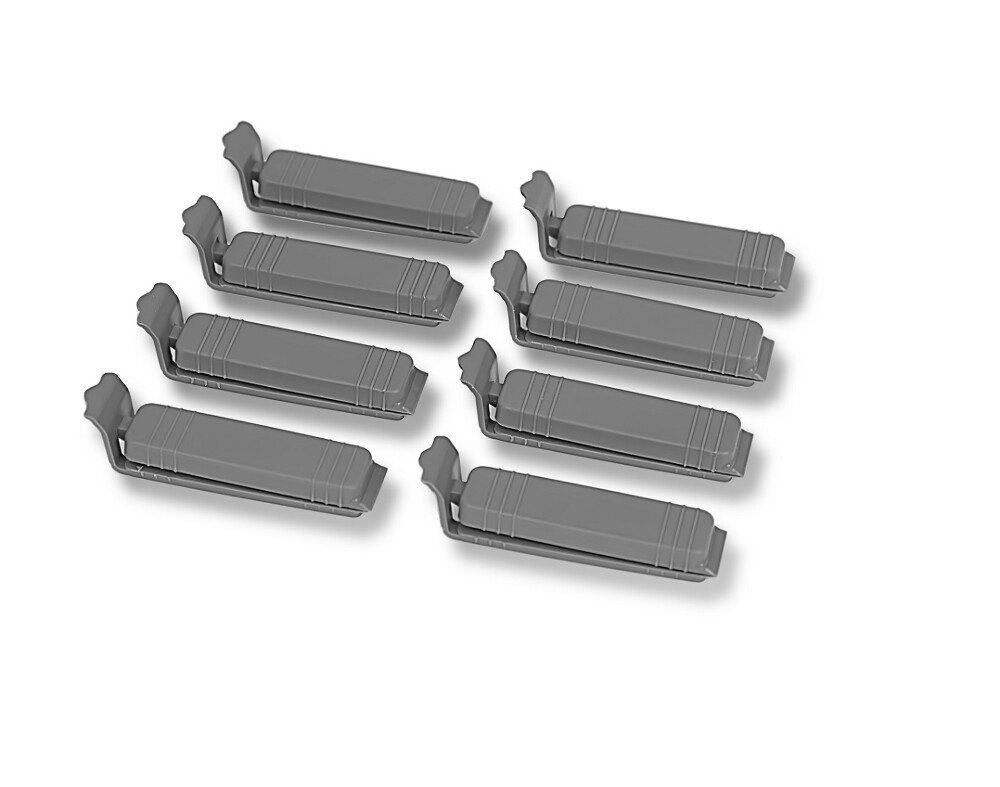 Michelino Verschlussklammer Lebensmittel-Verschlussclips Set in unterschiedlichen Größen (8-tlg)