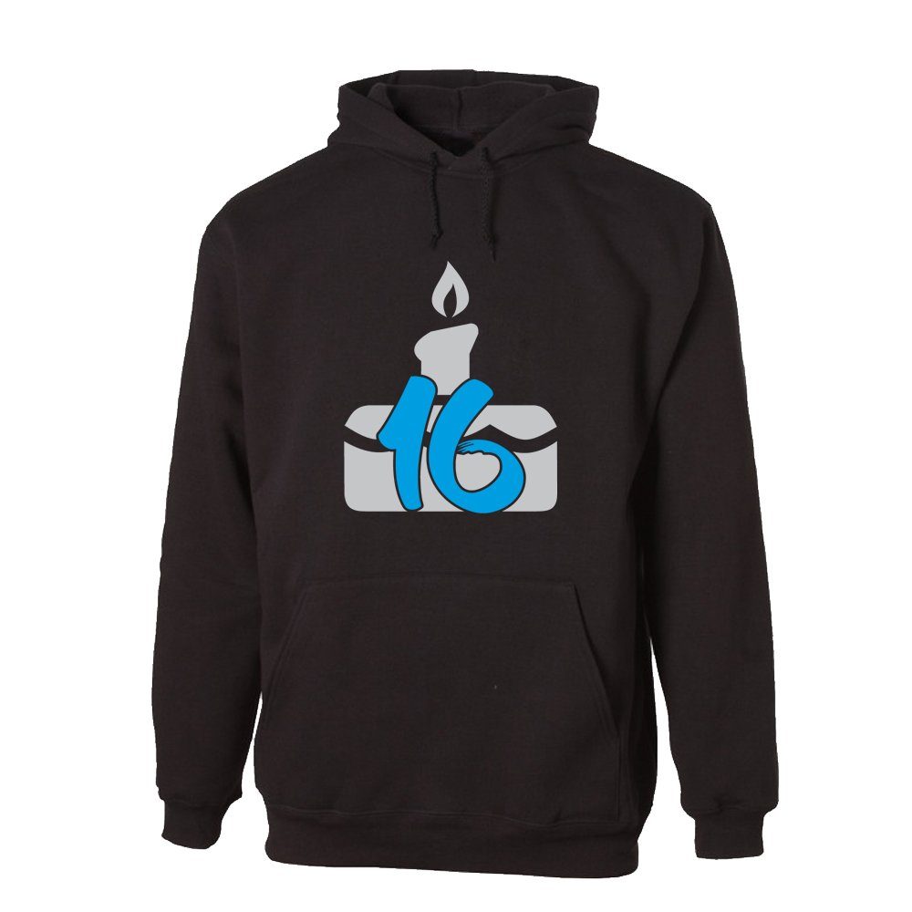 G-graphics Hoodie 16 – Geburtstagstorte Unisex zum 16ten Geburtstag mit trendigem Frontprint mit Spruch