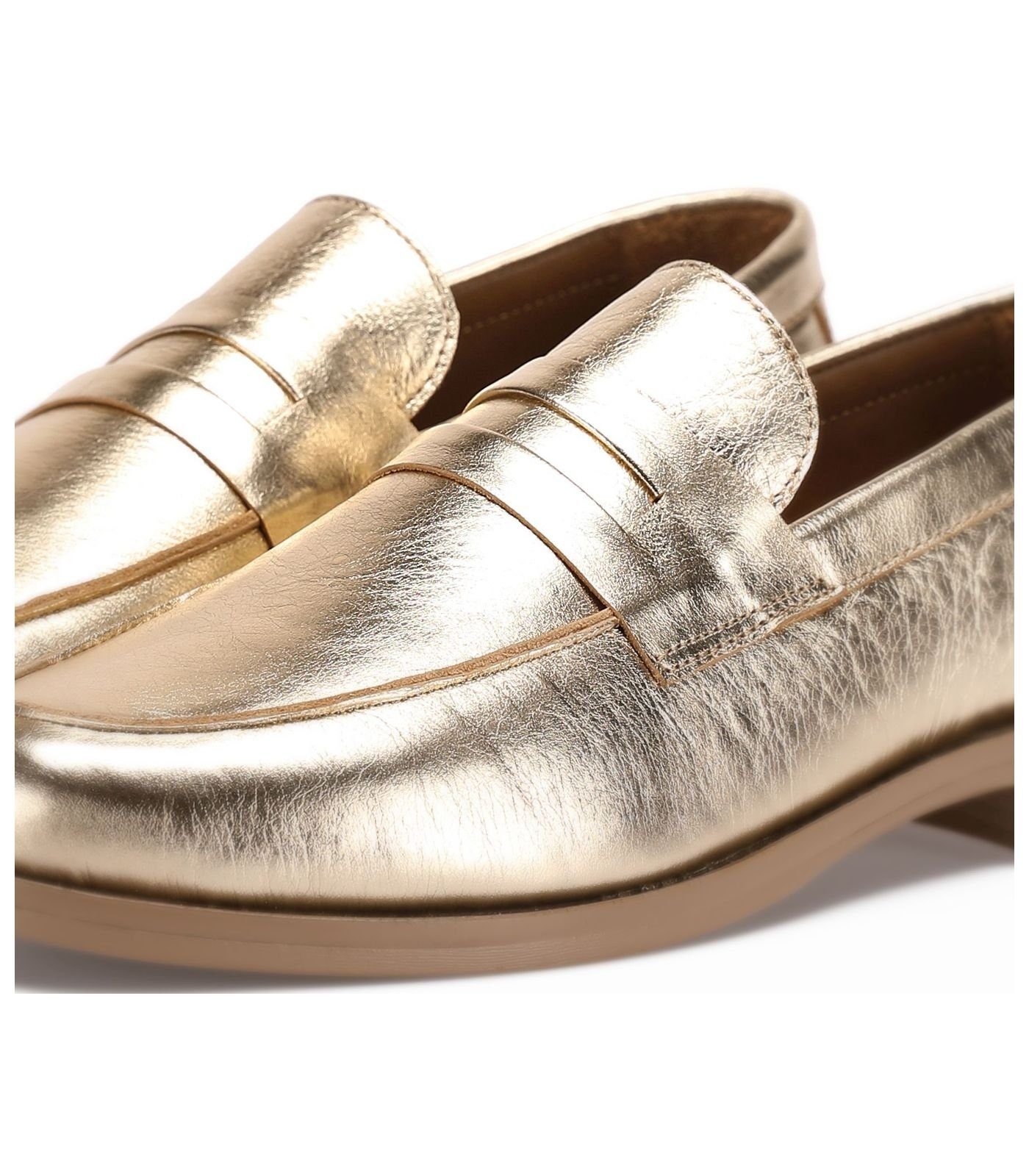 INUOVO Slipper Leder Gold Slipper