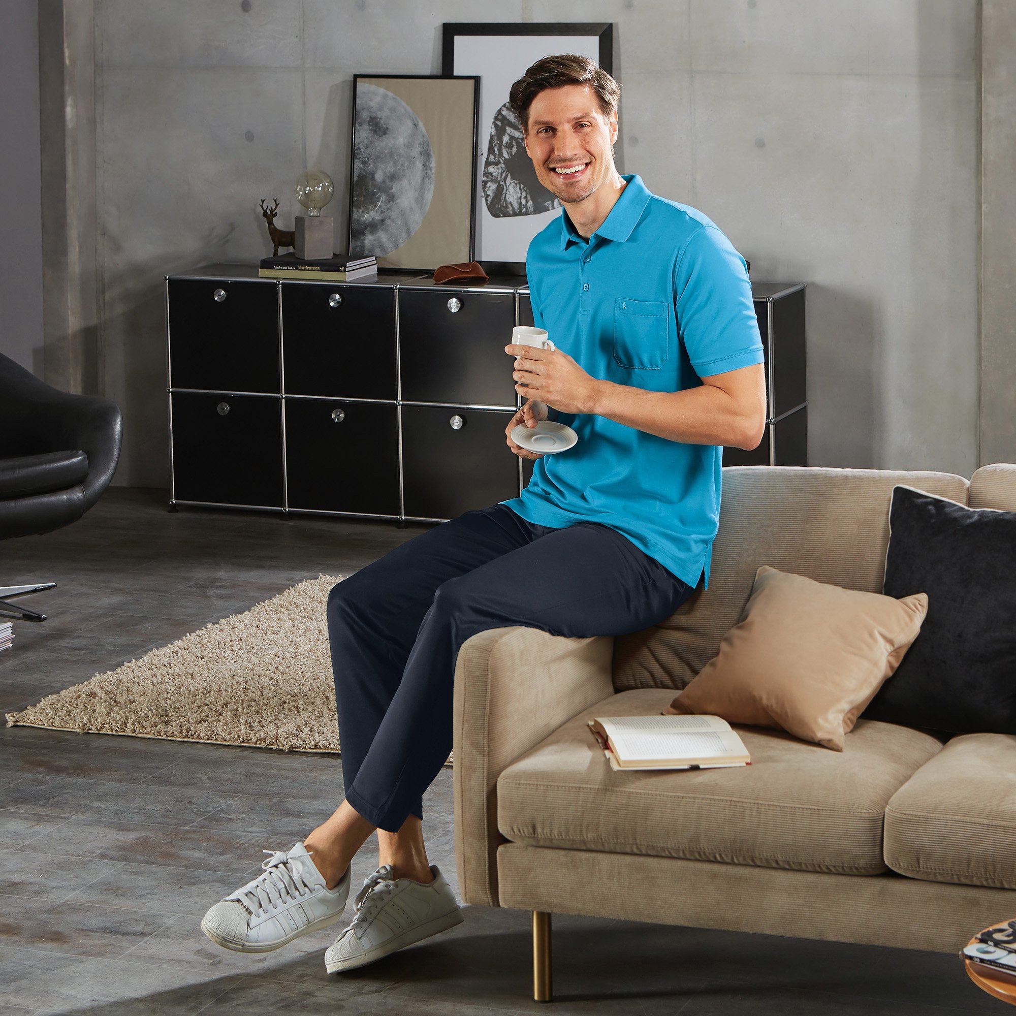 Erwin Müller Jogginghose Herren-Freizeithose, lang Uni