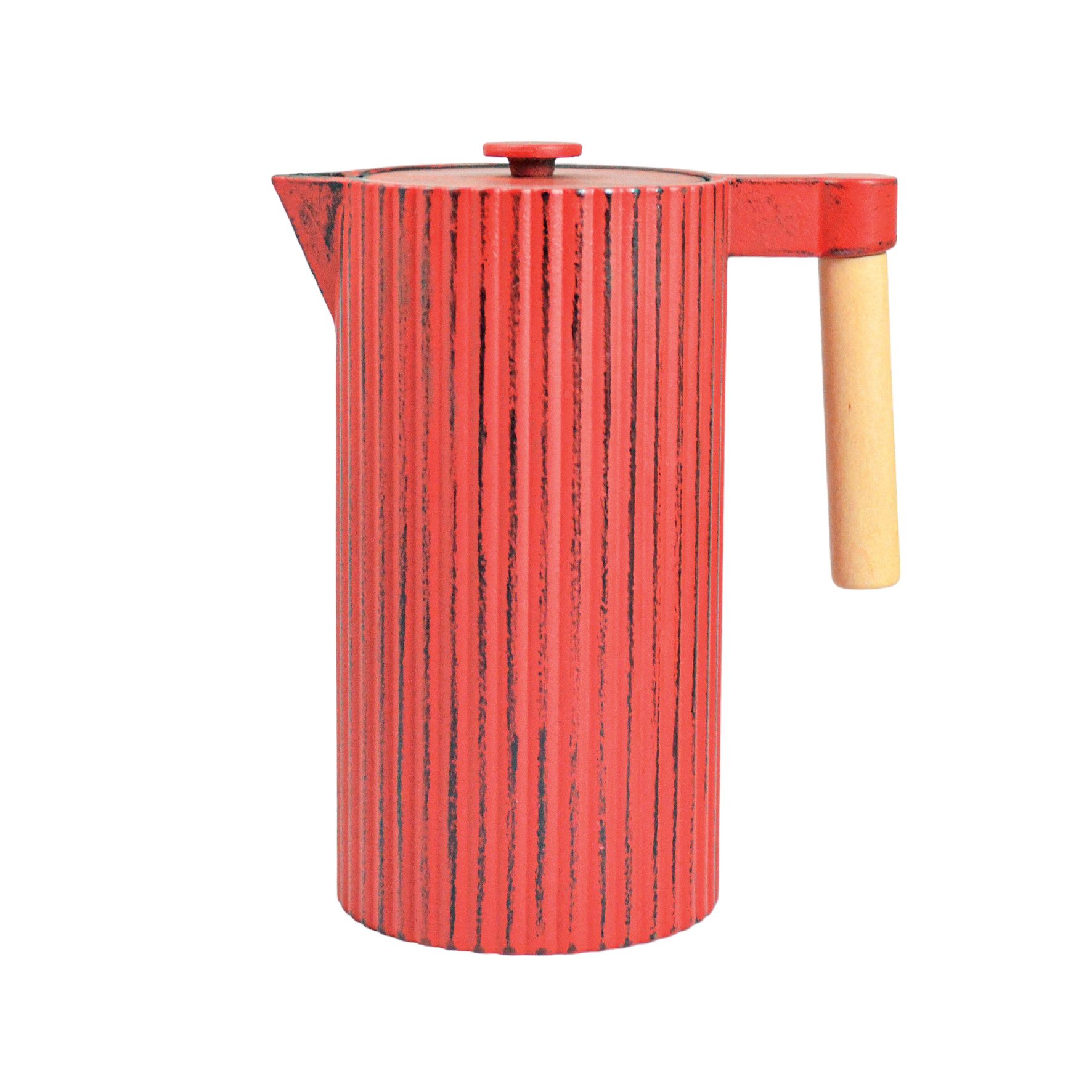 JA-UNENDLICH Teekanne Si, 1.1 l, aus Gusseisen handgefertigt im Sandgussverfahren, innen emailliert