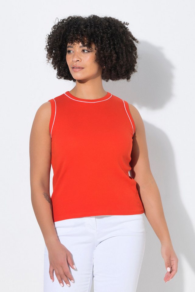 Angel of Style Longtop Ripptop Slim Fit Zierpiping