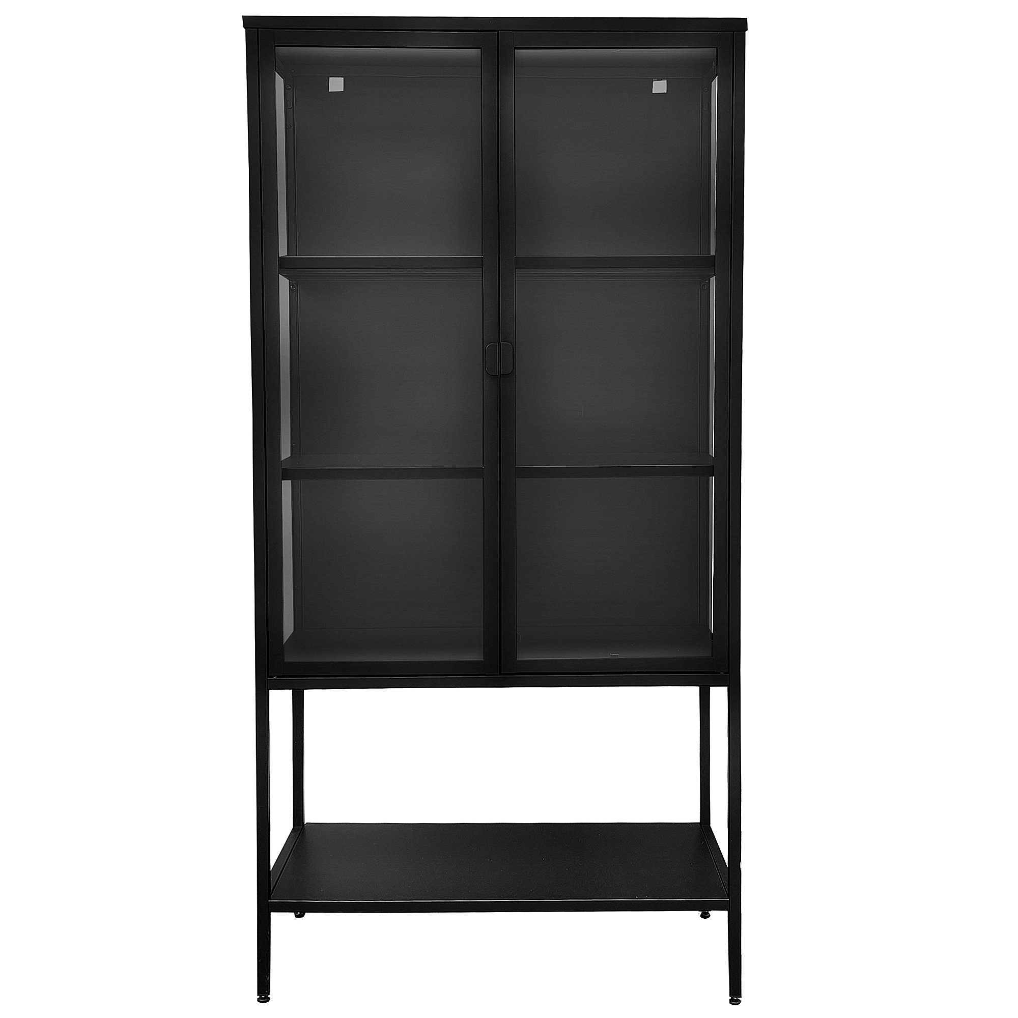 osoltus Raumteiler osoltus Vitrine Schrank Glasschrank Stahl cube schwarz I günstig online kaufen