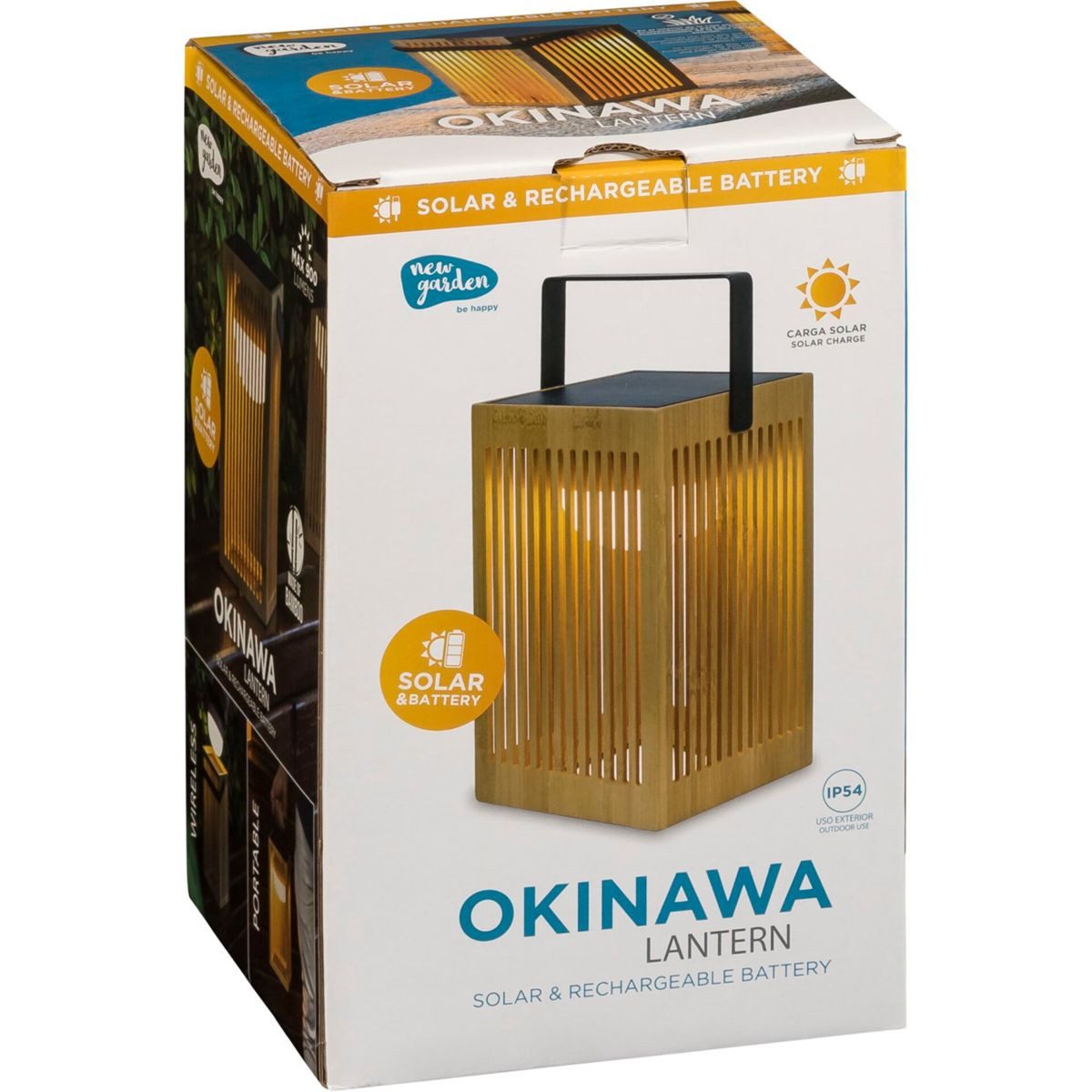 New Garden LED Solarleuchte New Garden Okinawa Solar Recharge Außenleuchte