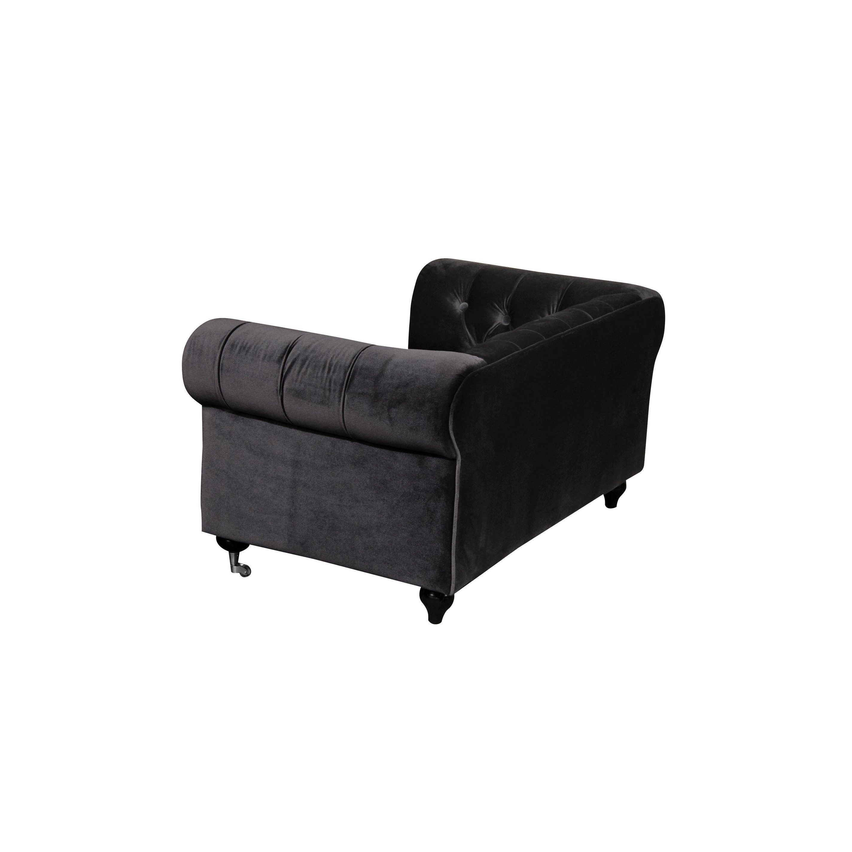 Xlmoebel Chesterfield-Sessel Luxuriöses Barock-Rokoko Sofa mit Textil- und Lederbezug (1-St., Chesterfield 2 Sitzer), Hergestellt in Europa