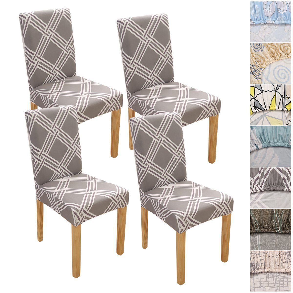 BYSURE Stuhlhusse, 2er 4er 6er Set Moderne Stuhlbezug Waschbar Spannbezug