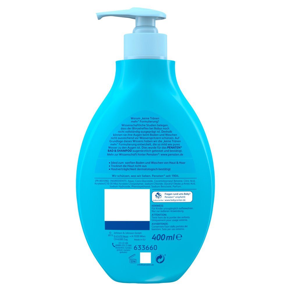 Bad Shampoo 400ml) 12er-Pack & PENATEN Haarshampoo (12x