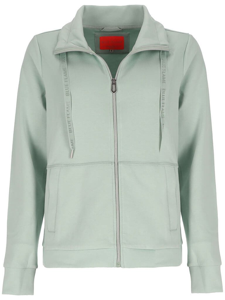 BLUE FLAME Sweatjacke 73029 Damen Sweatjacke mit Stehkragen - Freizeitjacke mit Reißverschluss